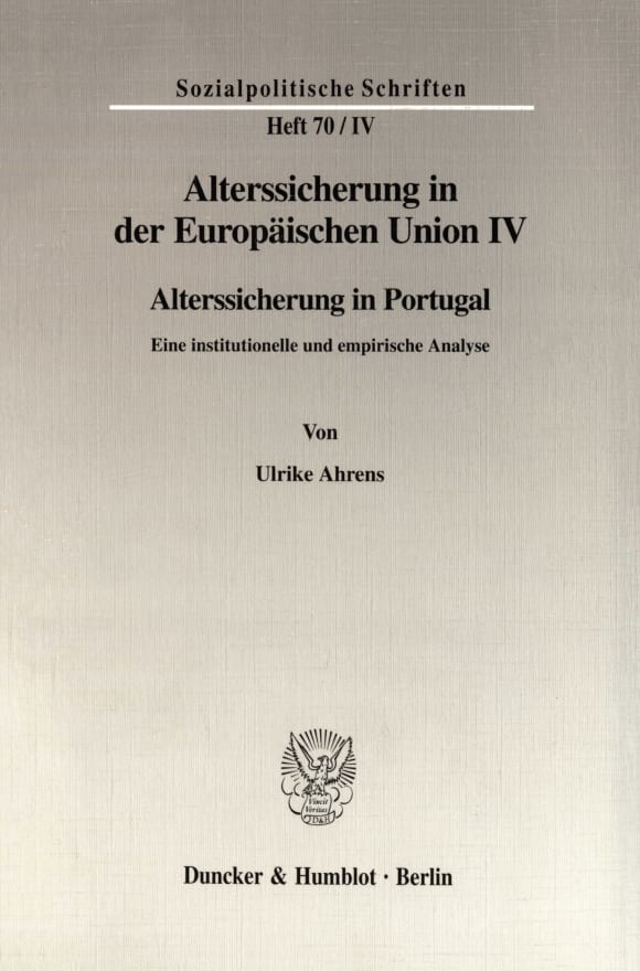 Cover Alterssicherung in der Europäischen Union IV