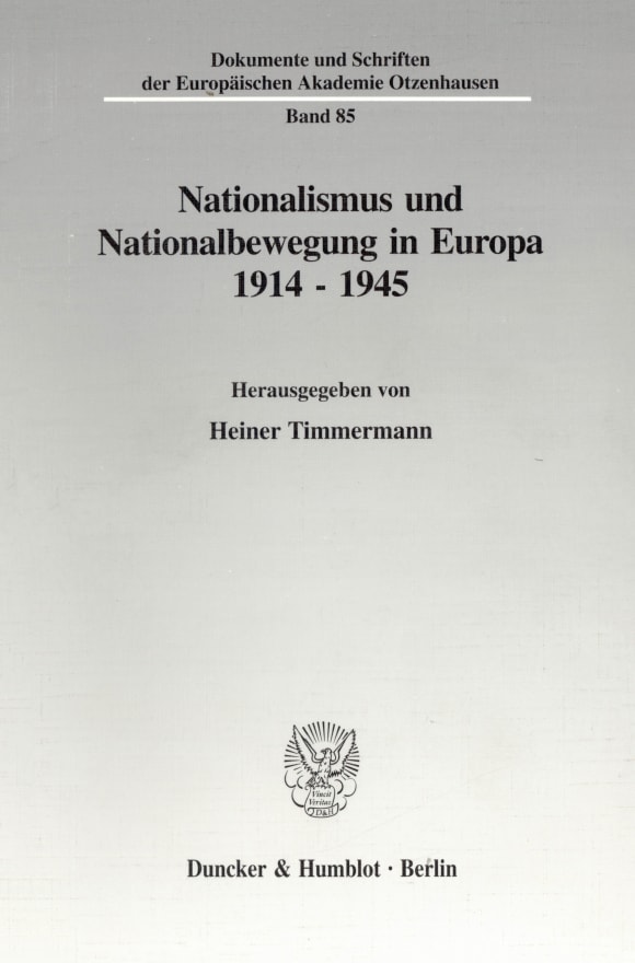 Cover Nationalismus und Nationalbewegung in Europa 1914–1945