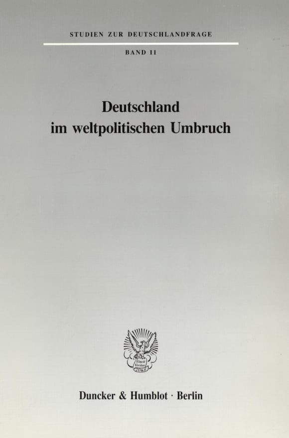 Cover Deutschland im weltpolitischen Umbruch