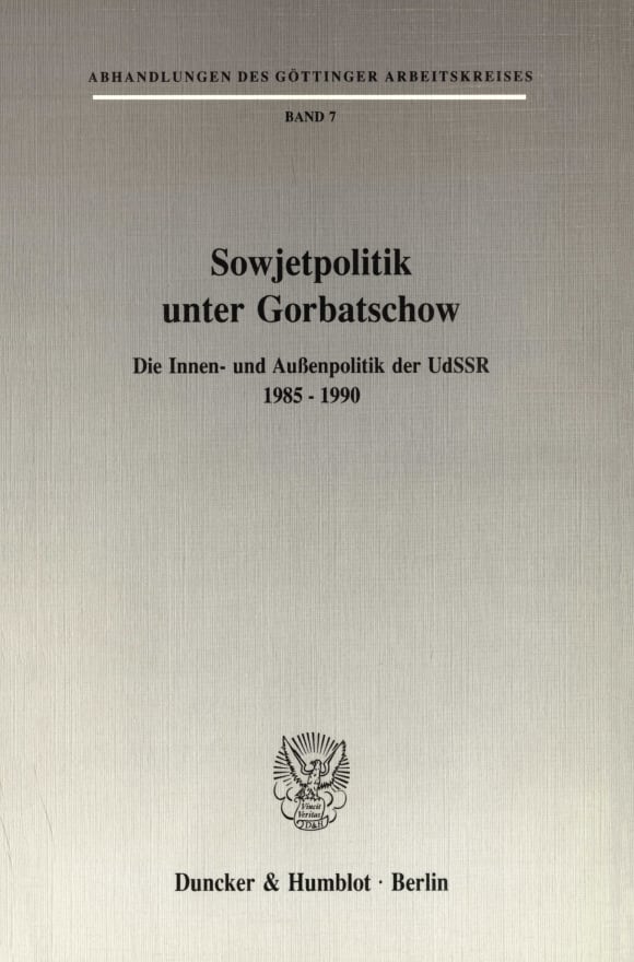 Cover Sowjetpolitik unter Gorbatschow