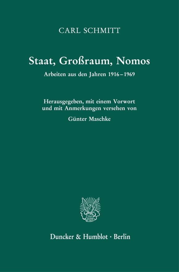 Cover Staat, Großraum, Nomos