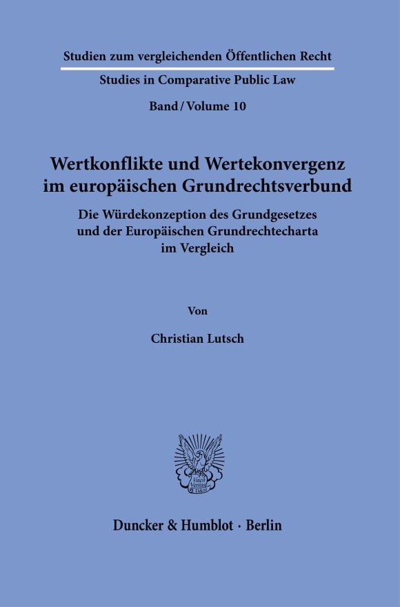 Cover Wertkonflikte und Wertekonvergenz im europäischen Grundrechtsverbund