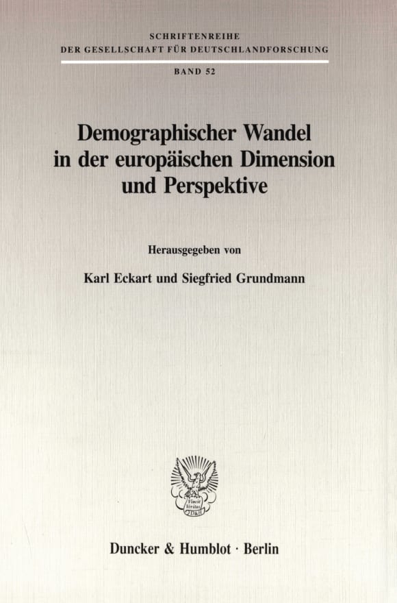 Cover Demographischer Wandel in der europäischen Dimension und Perspektive