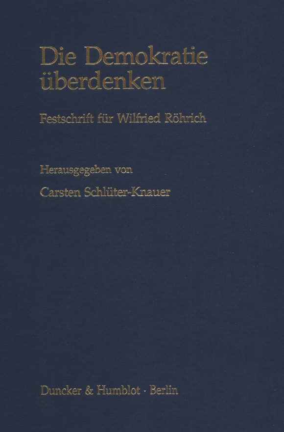 Cover Die Demokratie überdenken