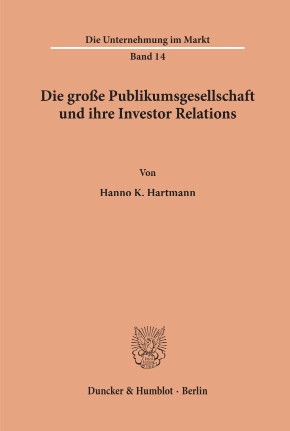 Cover Die Unternehmung im Markt (UM)