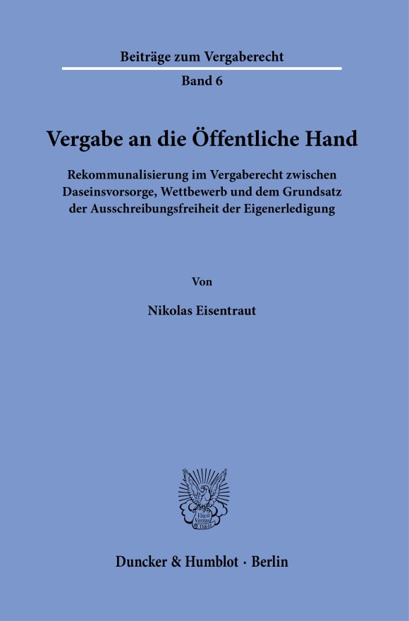 Cover Vergabe an die Öffentliche Hand