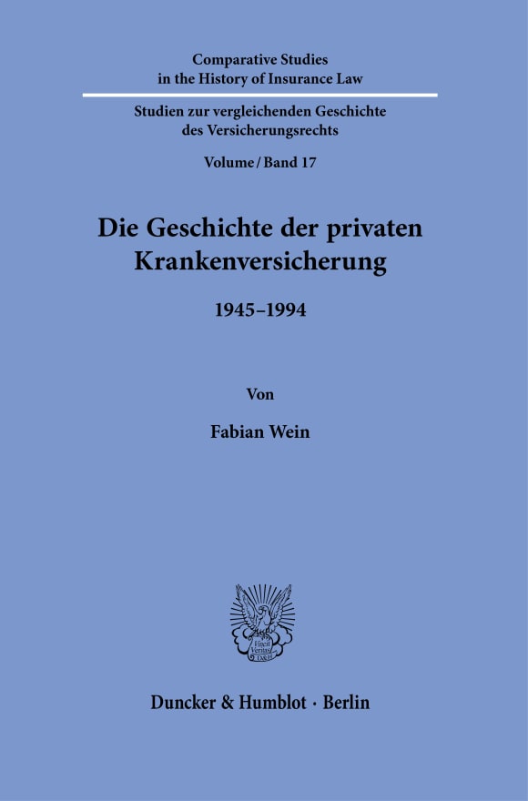 Cover Die Geschichte der privaten Krankenversicherung