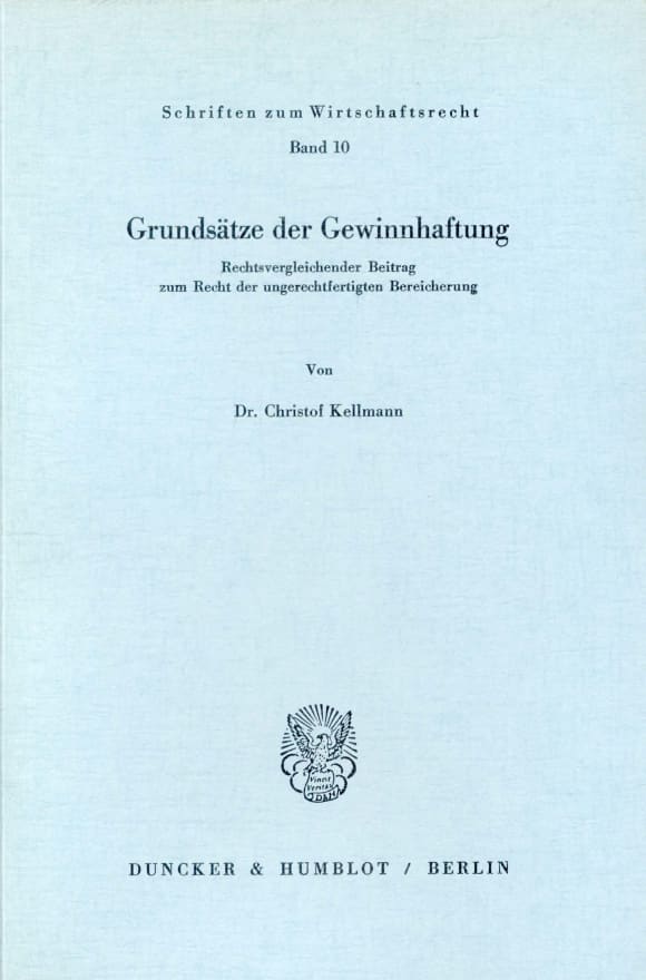 Cover Grundsätze der Gewinnhaftung