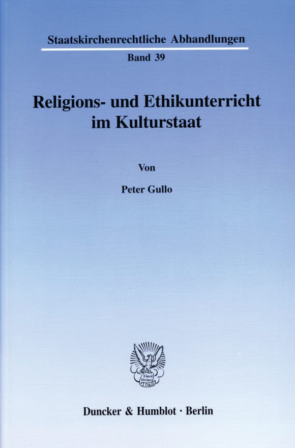 Cover Religions- und Ethikunterricht im Kulturstaat