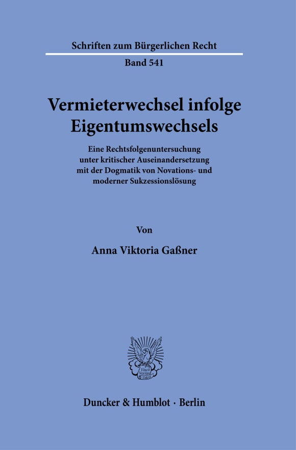 Cover Vermieterwechsel infolge Eigentumswechsels