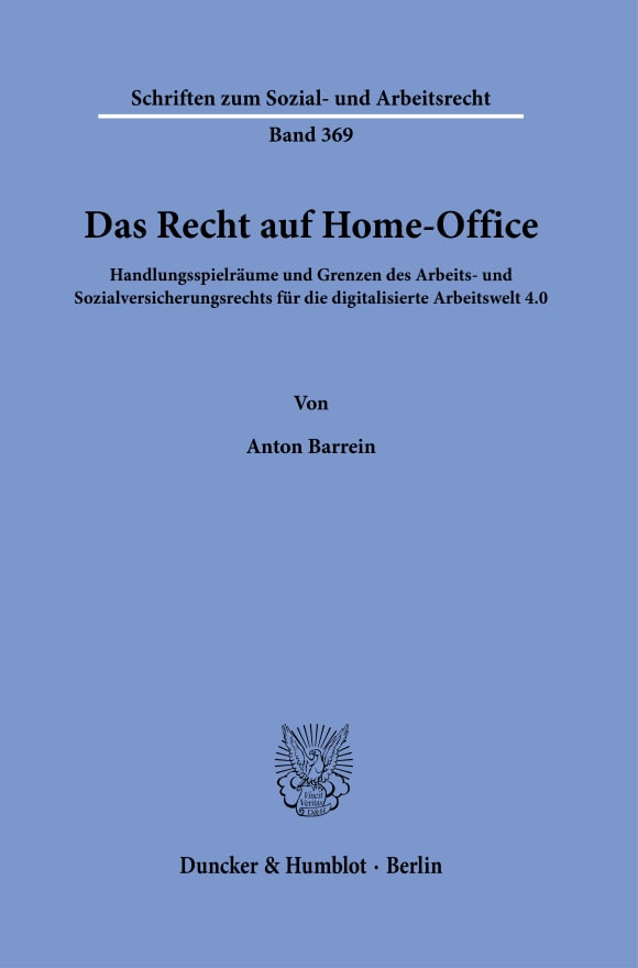 Cover Das Recht auf Home-Office