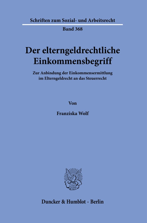 Cover Der elterngeldrechtliche Einkommensbegriff