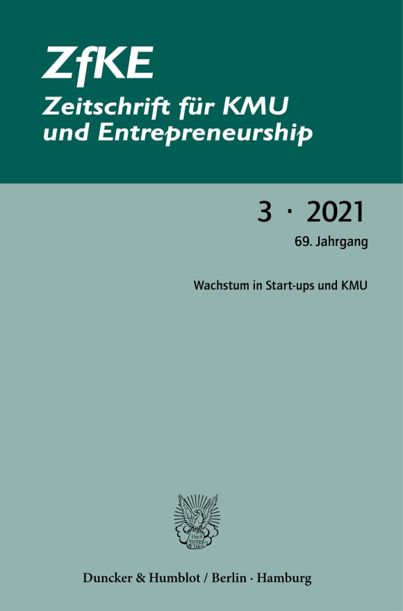 Cover Wachstum in Start-ups und KMU (ZfKE 3/2021)