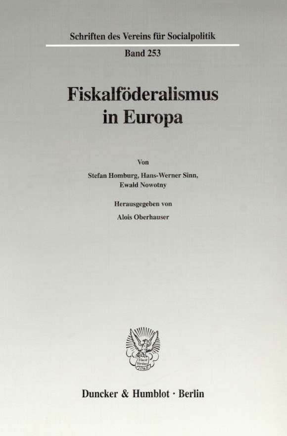 Cover Fiskalföderalismus in Europa