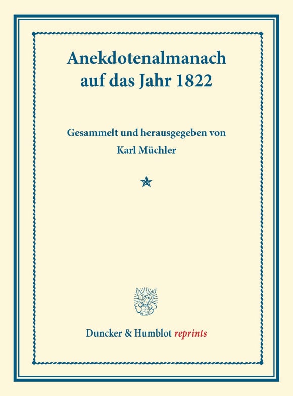 Cover Anekdotenalmanach auf das Jahr 1822