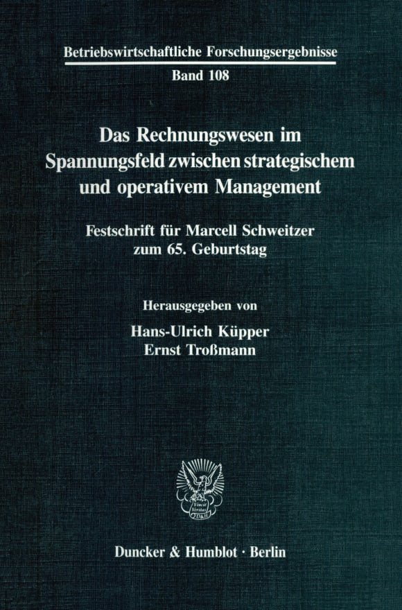 Cover Das Rechnungswesen im Spannungsfeld zwischen strategischem und operativem Management