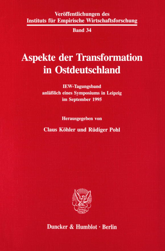 Cover Aspekte der Transformation in Ostdeutschland