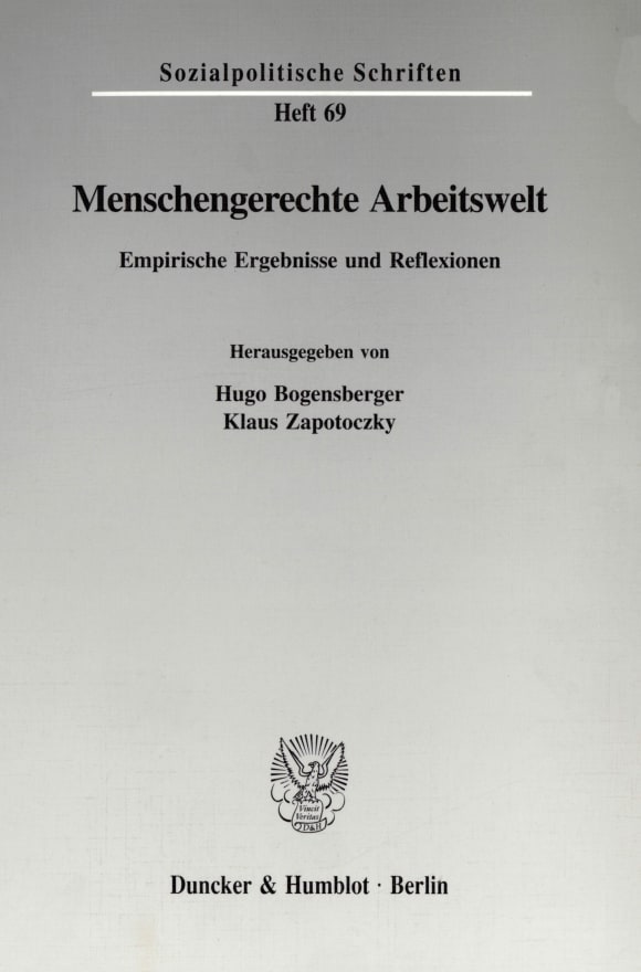 Cover Menschengerechte Arbeitswelt