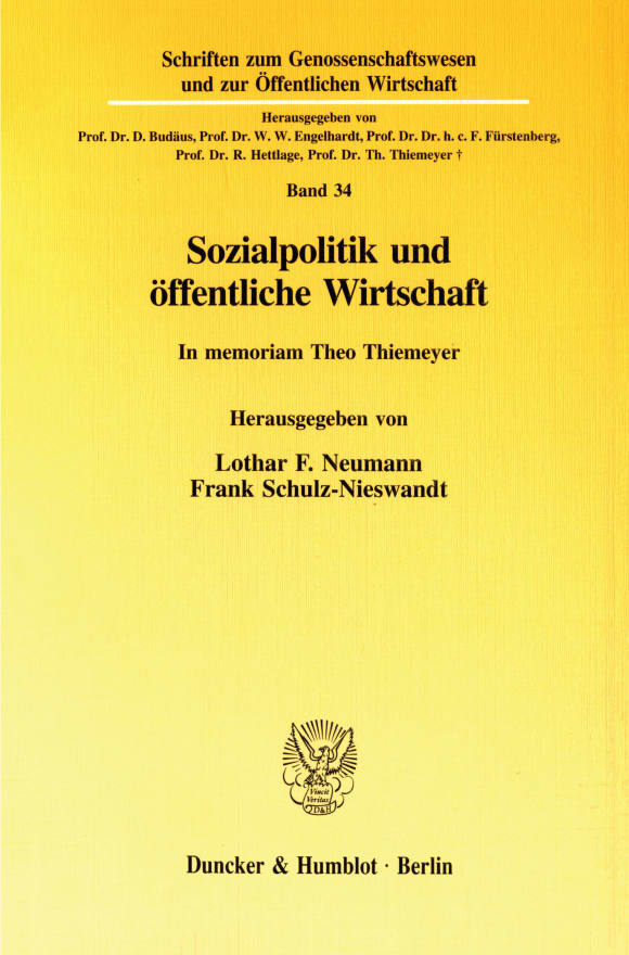 Cover Sozialpolitik und öffentliche Wirtschaft