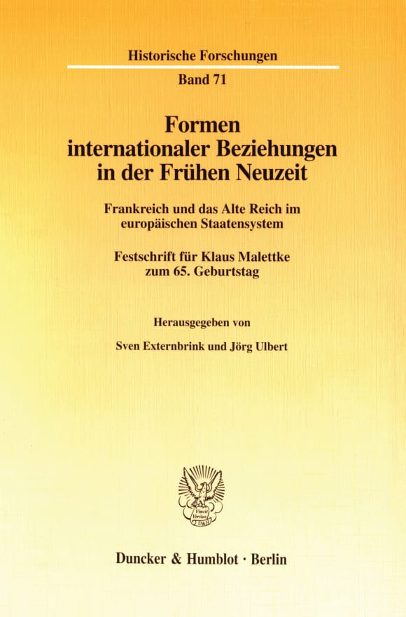 Cover Formen internationaler Beziehungen in der Frühen Neuzeit