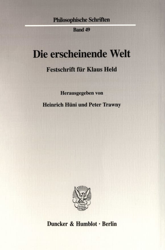 Cover Die erscheinende Welt