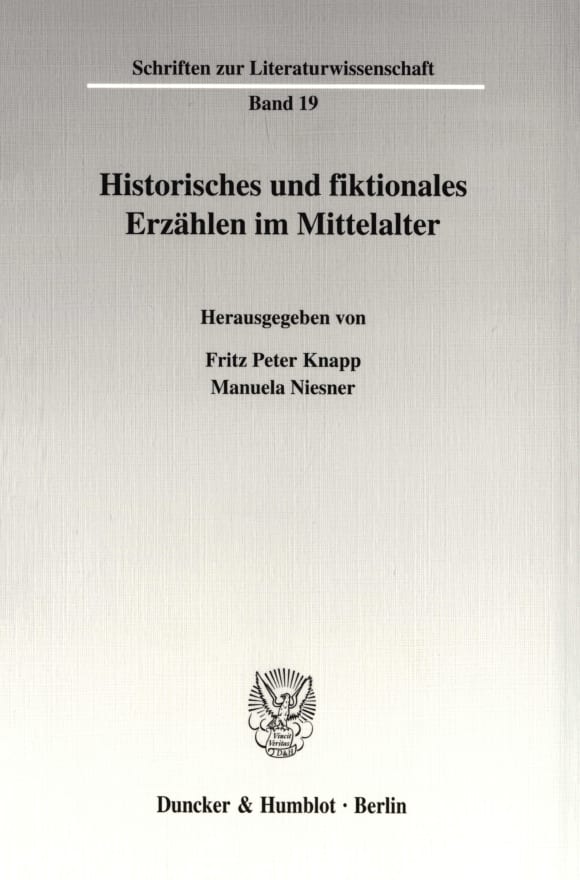 Cover Historisches und fiktionales Erzählen im Mittelalter