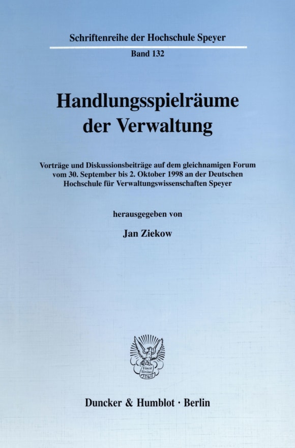 Cover Handlungsspielräume der Verwaltung