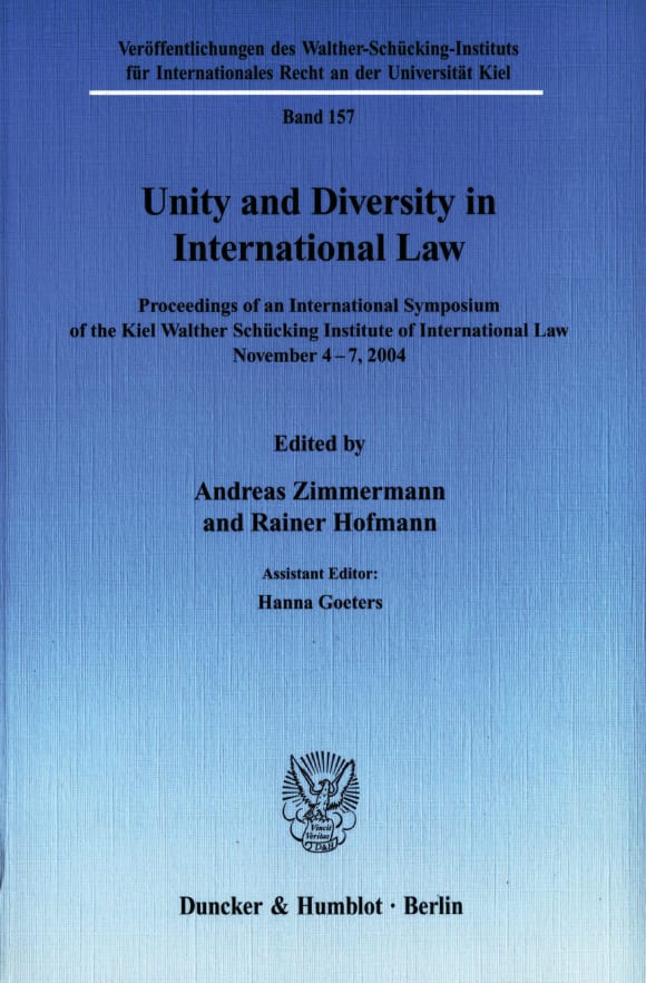 Cover Unity and Diversity in International Law
