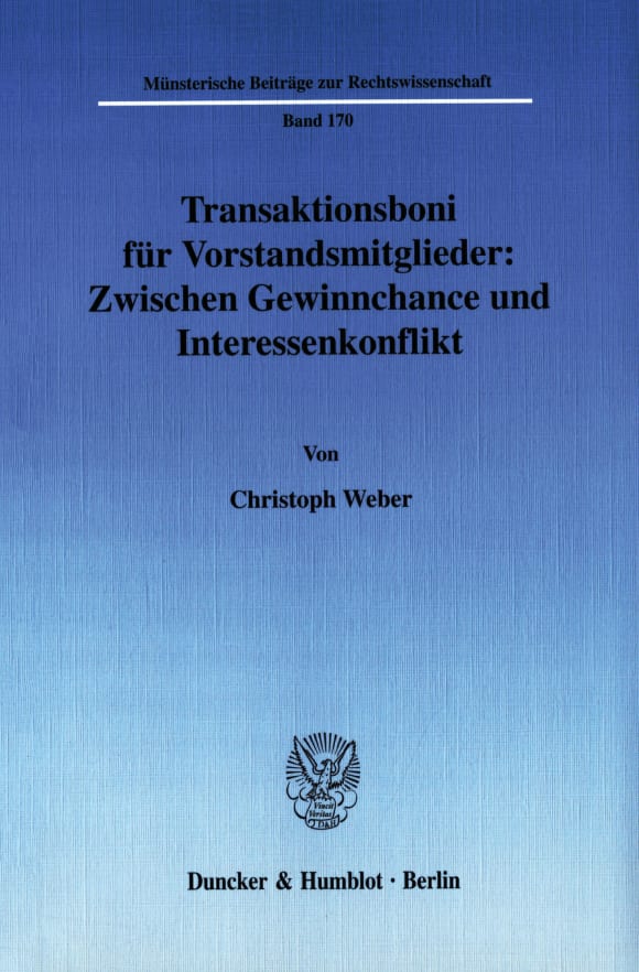 Cover Transaktionsboni für Vorstandsmitglieder: Zwischen Gewinnchance und Interessenkonflikt