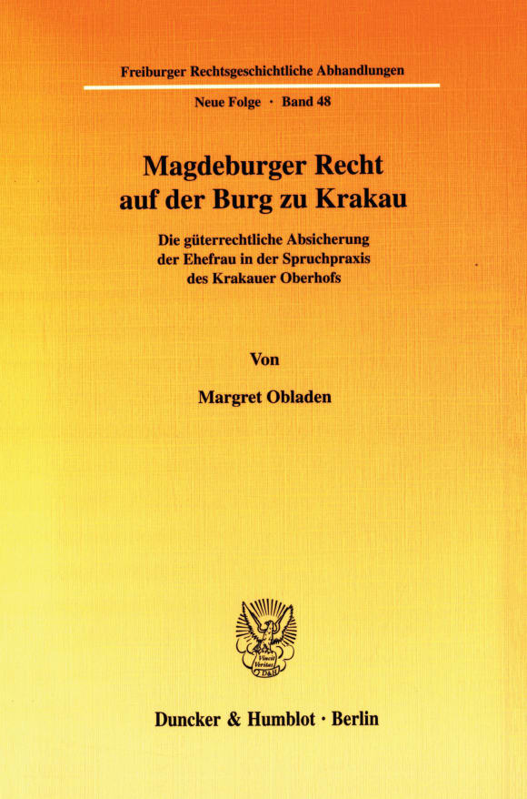 Cover Magdeburger Recht auf der Burg zu Krakau