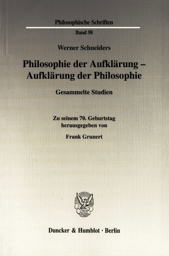 Cover Philosophie der Aufklärung - Aufklärung der Philosophie