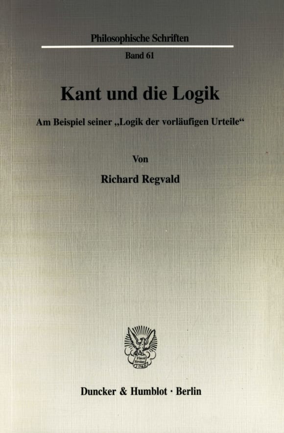 Cover Kant und die Logik