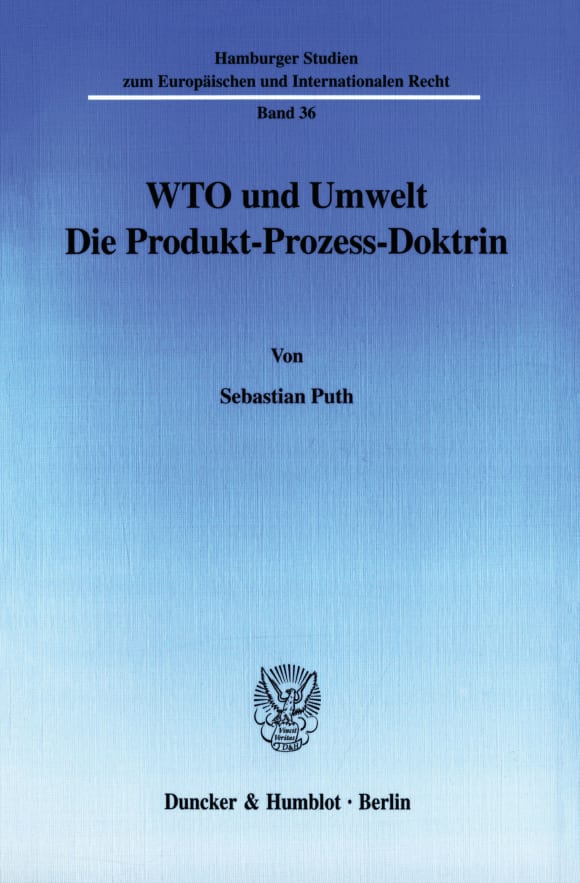 Cover WTO und Umwelt