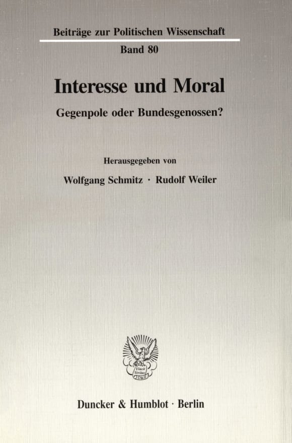 Cover Interesse und Moral