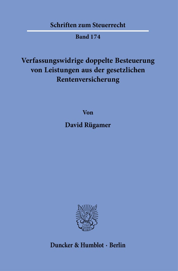 Schriften zum Steuerrecht (SSR) | Schriftenreihe | Duncker & Humblot