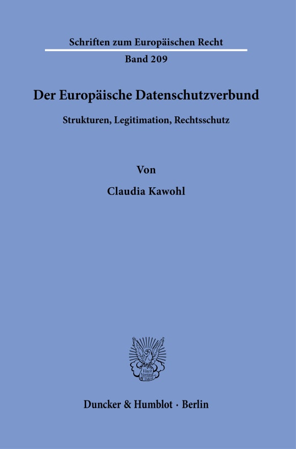 Cover Der Europäische Datenschutzverbund