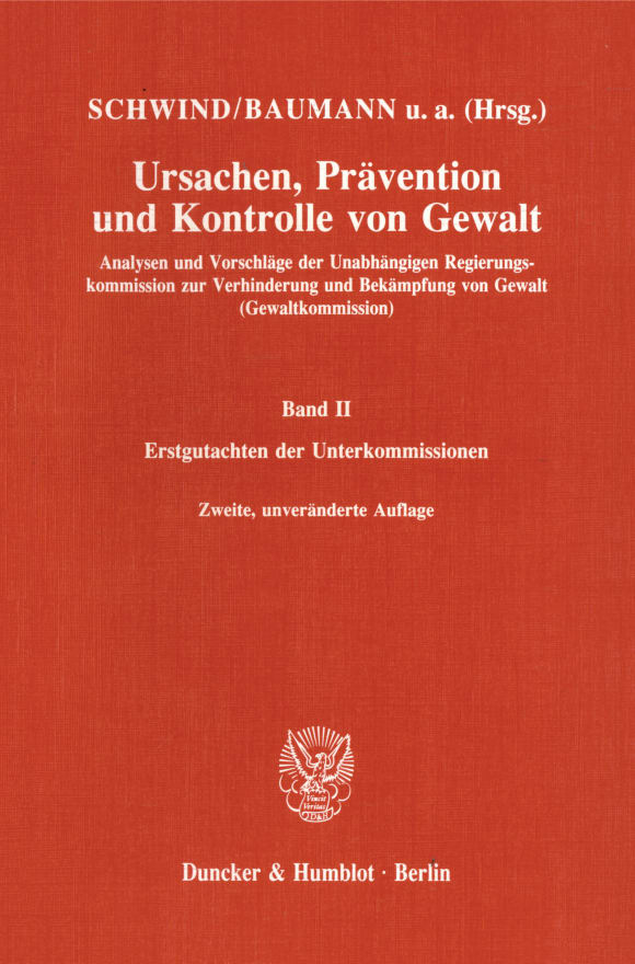 Cover Ursachen, Prävention und Kontrolle von Gewalt