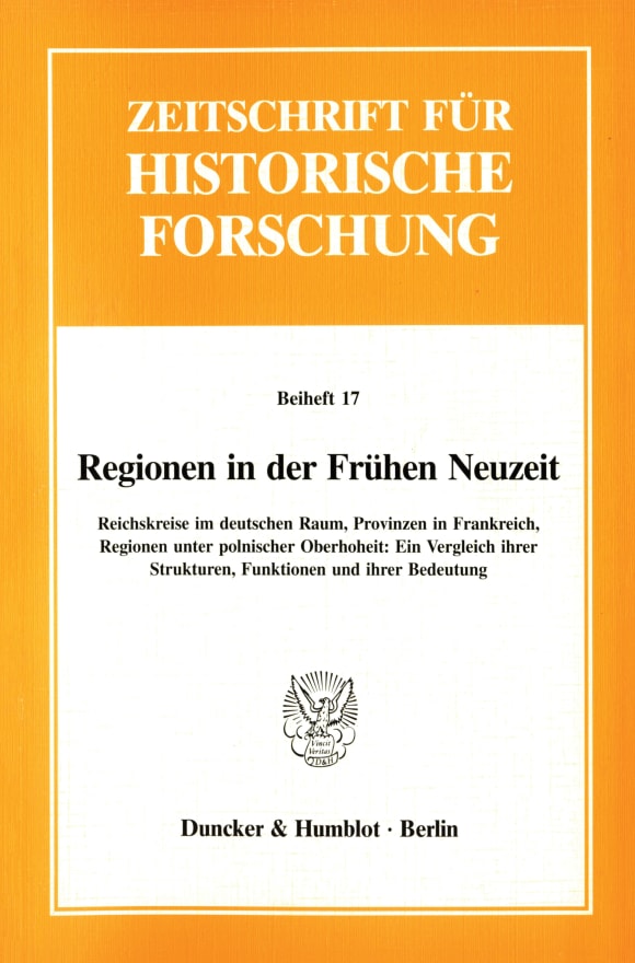 Cover Regionen in der Frühen Neuzeit