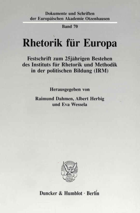 Cover Rhetorik für Europa