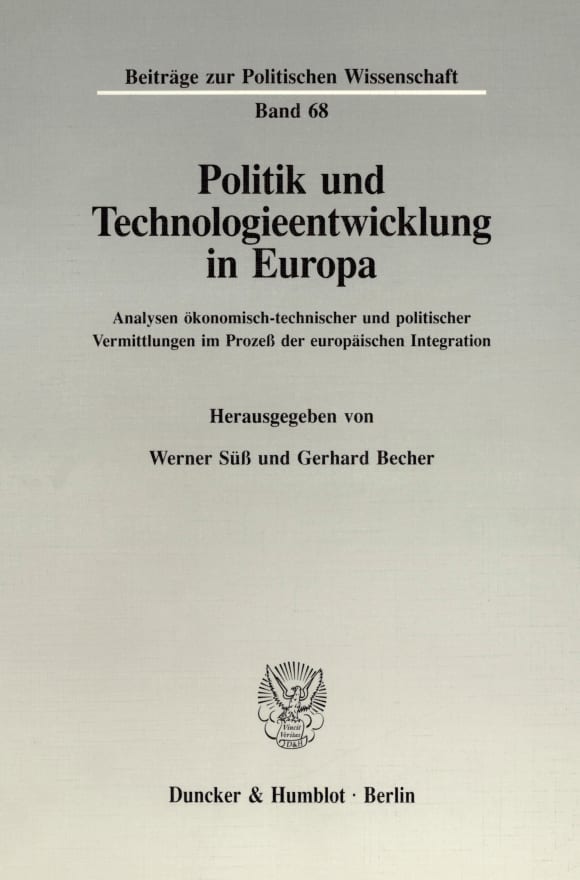 Cover Politik und Technologieentwicklung in Europa