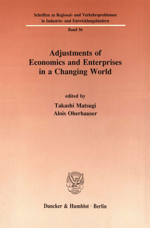 Cover Adjustments of Economics and Enterprises in a Changing World