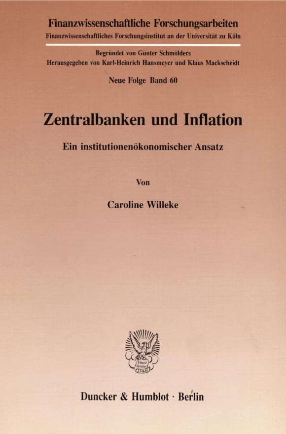 Cover Zentralbanken und Inflation