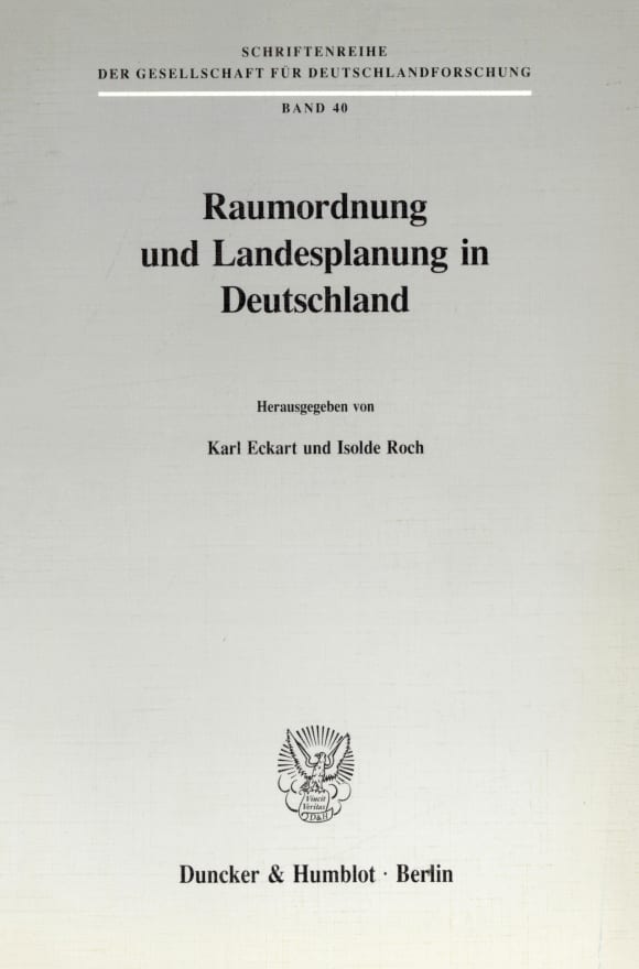 Cover Raumordnung und Landesplanung in Deutschland