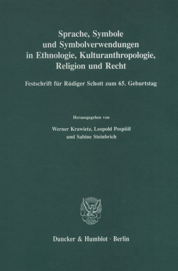 Cover Sprache, Symbole und Symbolverwendungen in Ethnologie, Kulturanthropologie, Religion und Recht