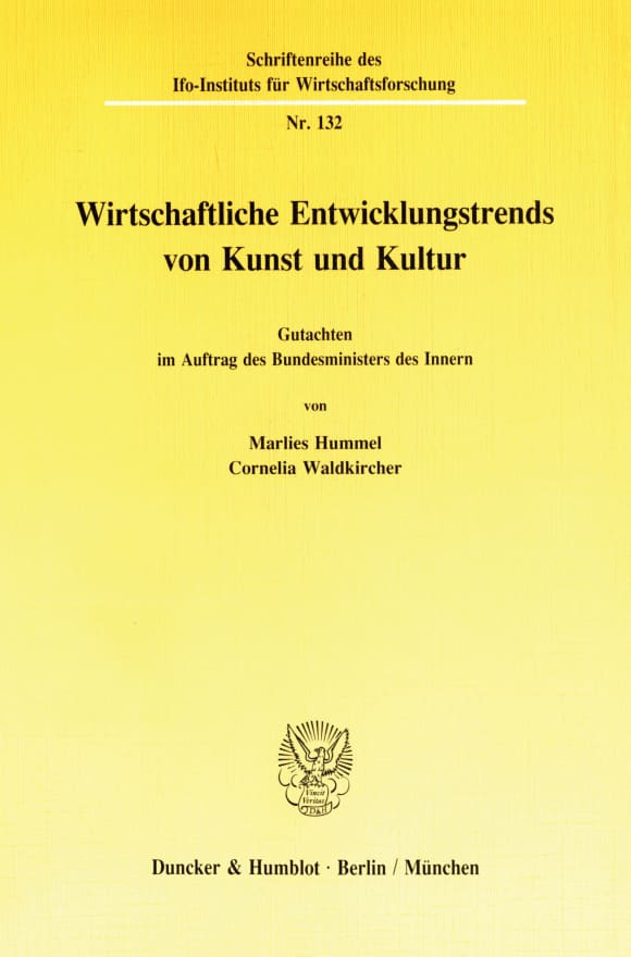 Cover Wirtschaftliche Entwicklungstrends in Kunst und Kultur