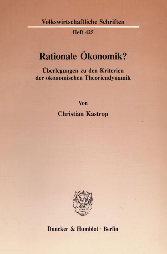 Cover Rationale Ökonomik?