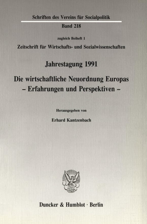 Cover Die wirtschaftliche Neuordnung Europas