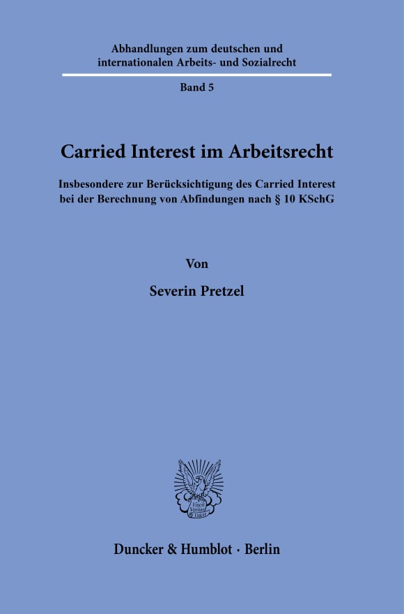 Cover Carried Interest im Arbeitsrecht