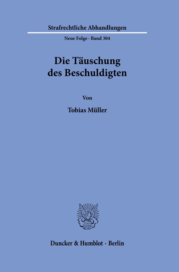 Cover Die Täuschung des Beschuldigten