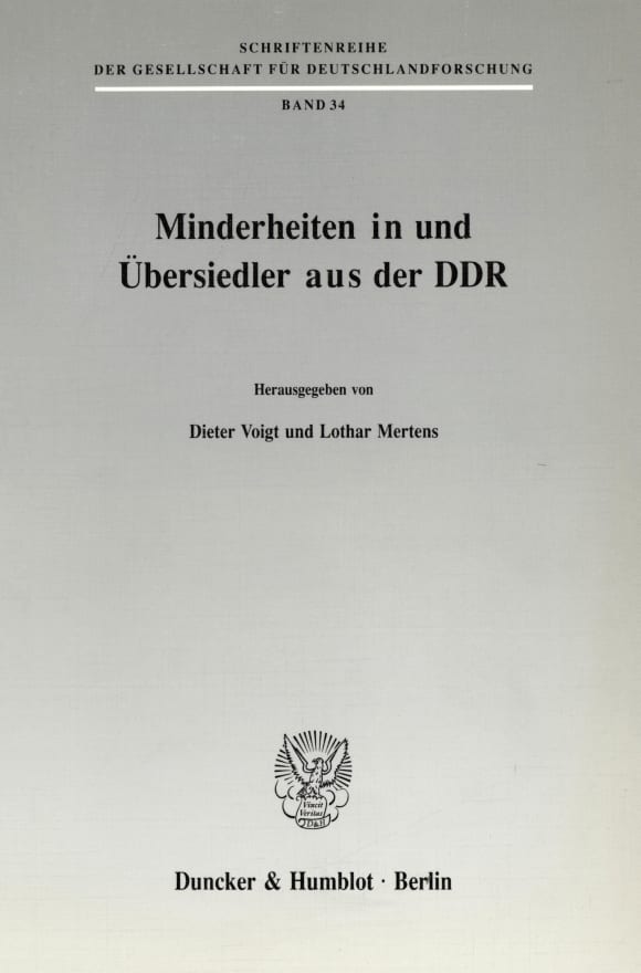 Cover Minderheiten in und Übersiedler aus der DDR